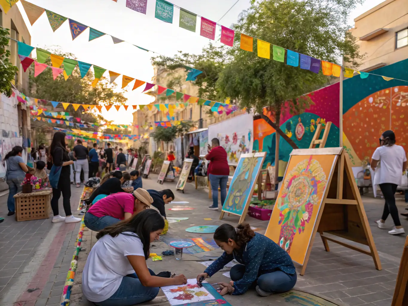 An engaging image of community members participating in a cultural event at MJC Montluçon, emphasizing community and cultural enrichment.